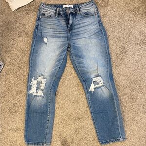 KanCan Light Blue Distressed Boyfriend Jeans
